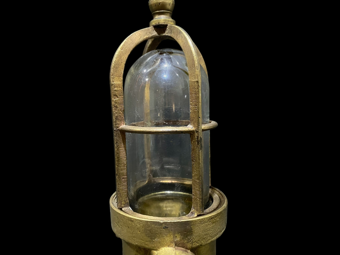 Original Antique Marine Brass Ceiling Bulkhead Light