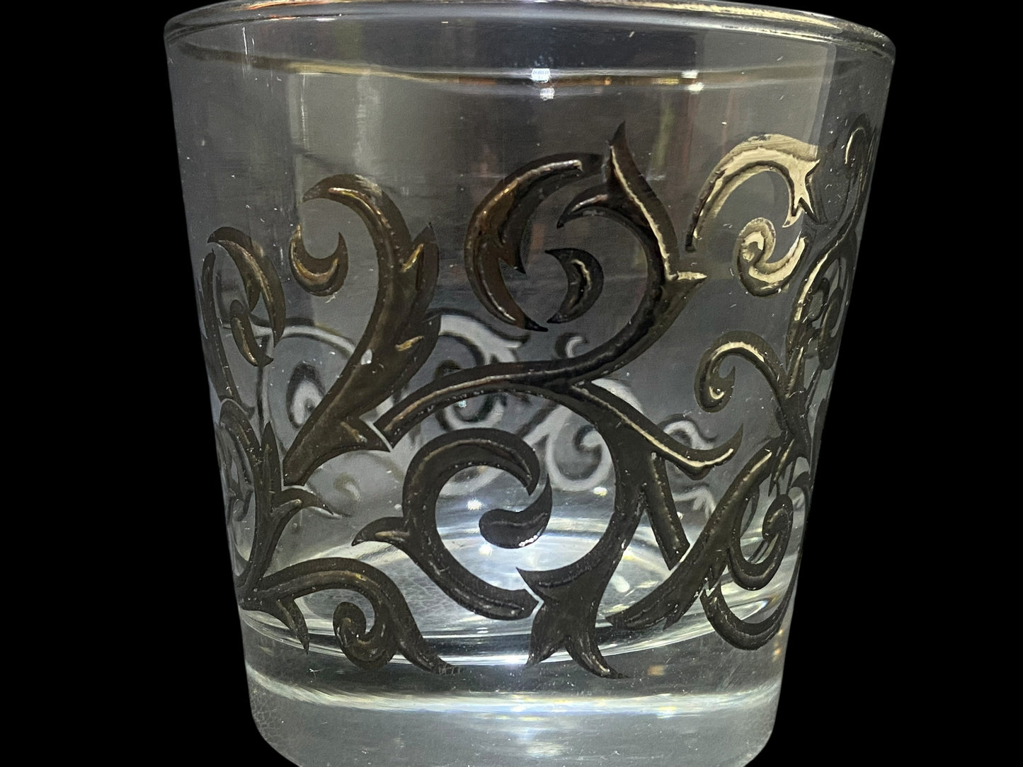 Vintage Libbey Orsini Lowball Glasses – Silver Filigree, Stamped