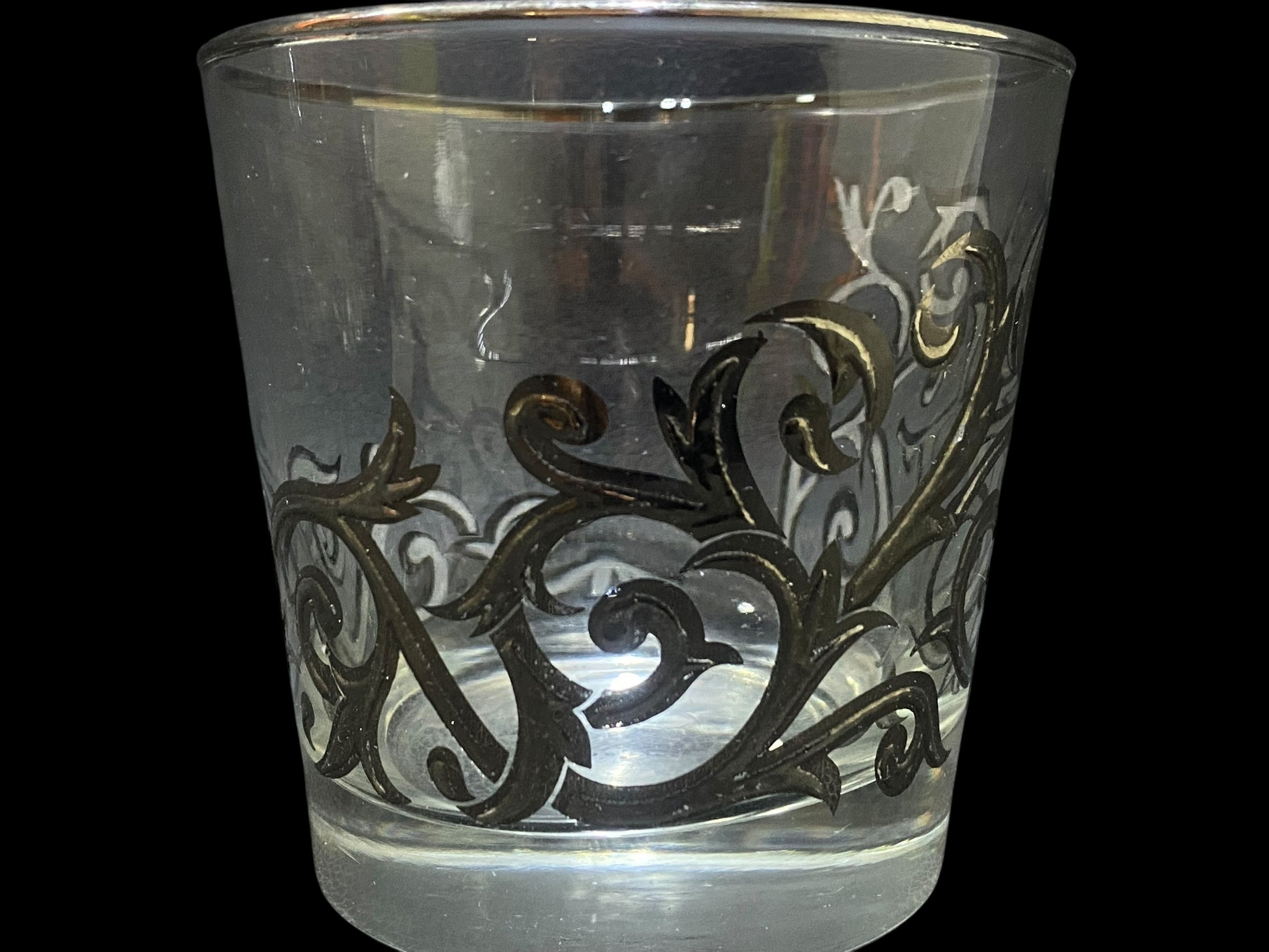 Vintage Libbey Orsini Lowball Glasses – Silver Filigree, Stamped