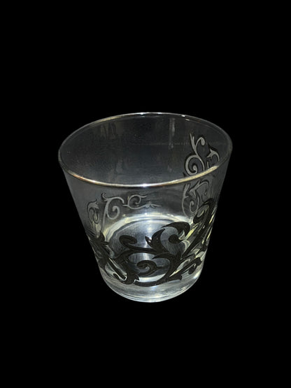 Vintage Libbey Orsini Lowball Glasses – Silver Filigree, Stamped