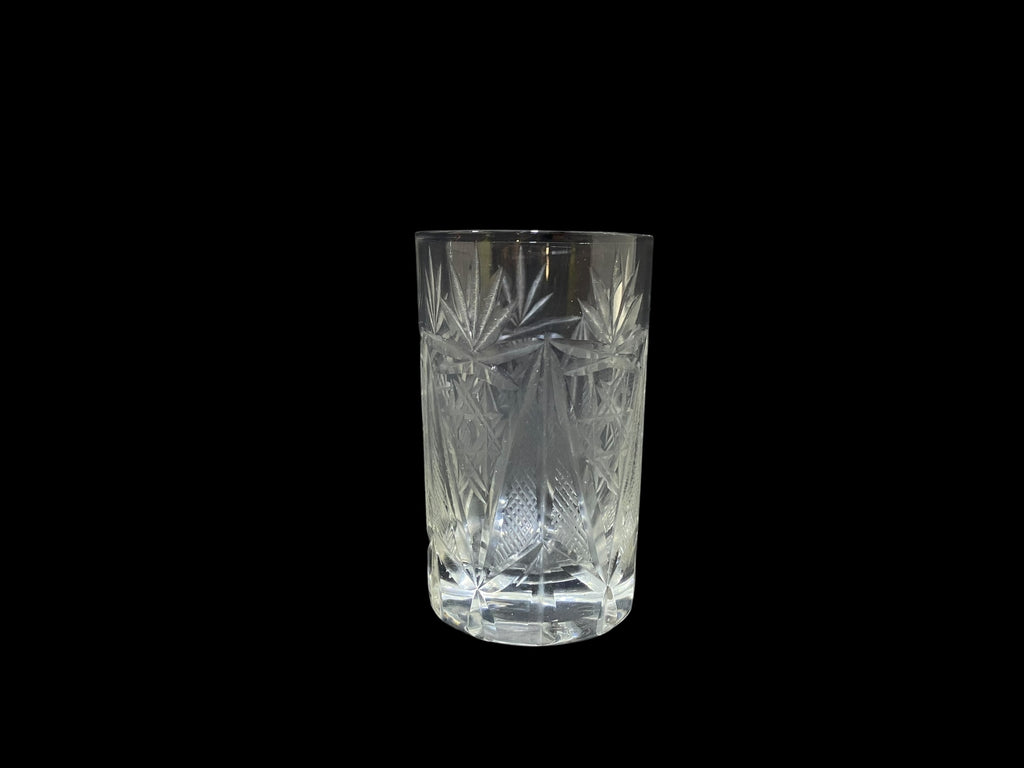 Set of 4 Vintage Bohemian Czech Crystal Pieces – Hand-Cut