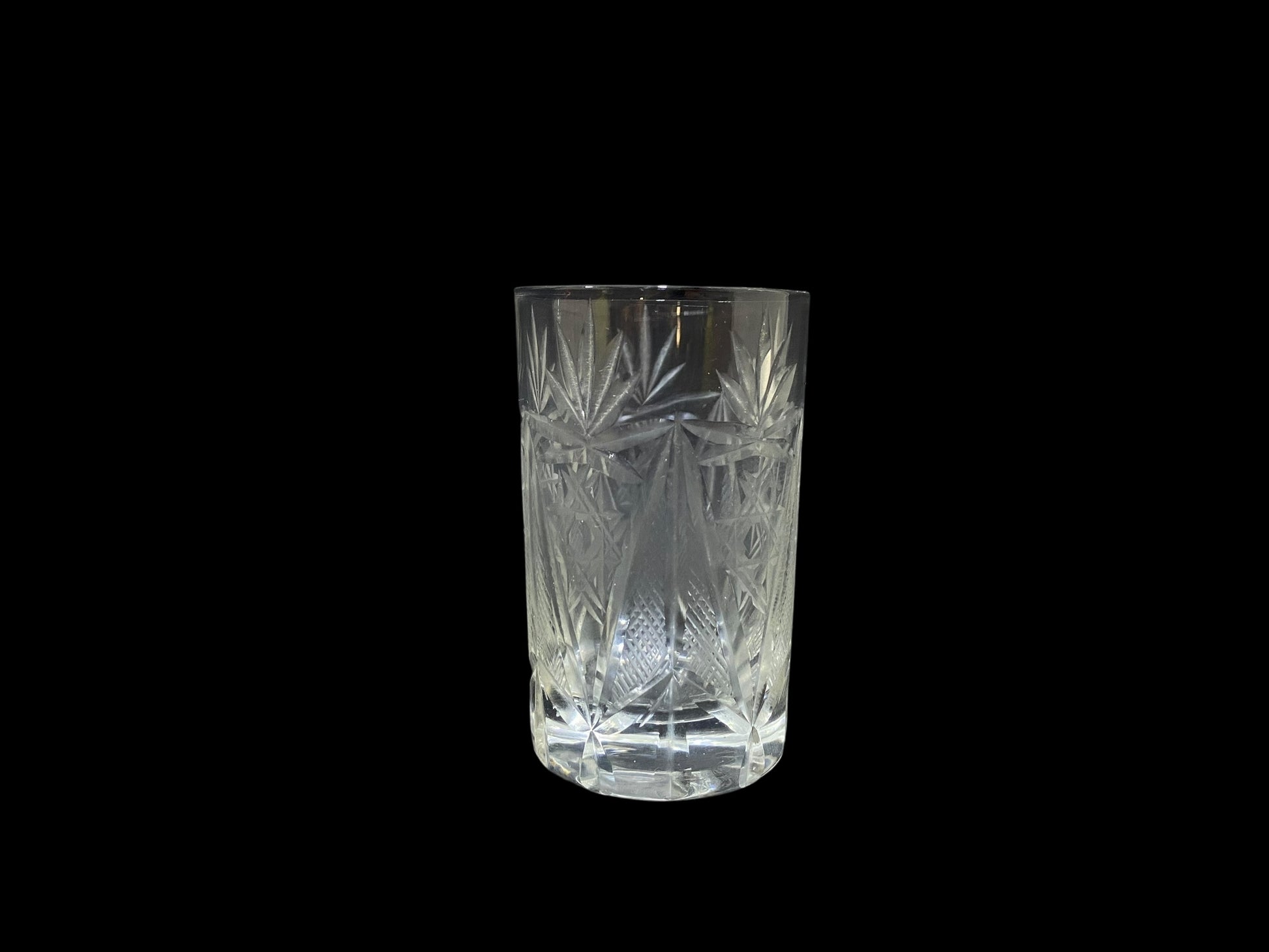 Set of 4 Vintage Bohemian Czech Crystal Pieces – Hand-Cut