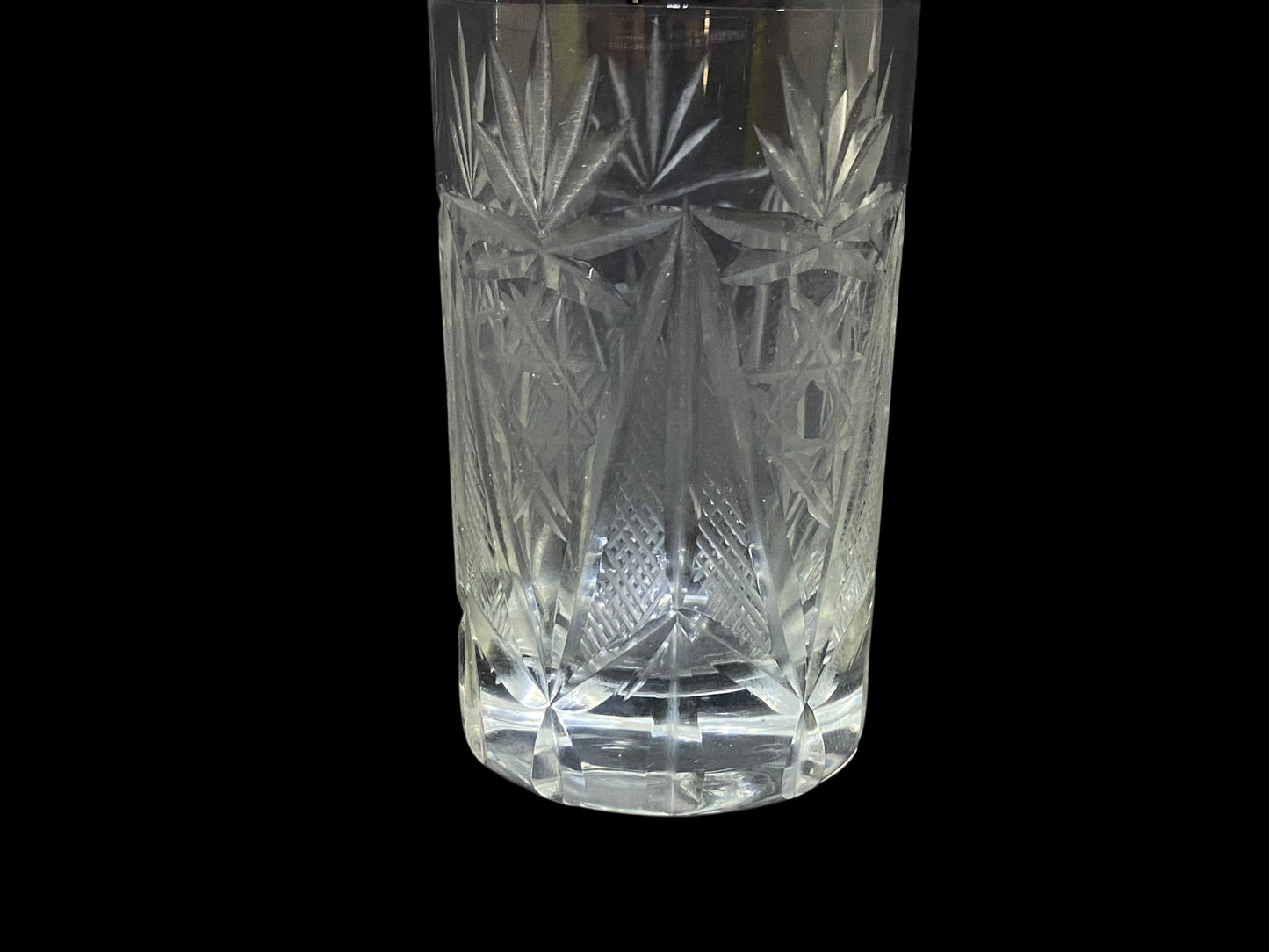 Set of 4 Vintage Bohemian Czech Crystal Pieces – Hand-Cut