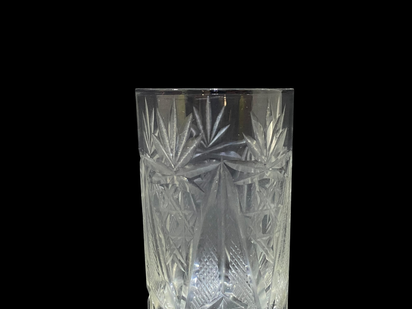 Set of 4 Vintage Bohemian Czech Crystal Pieces – Hand-Cut