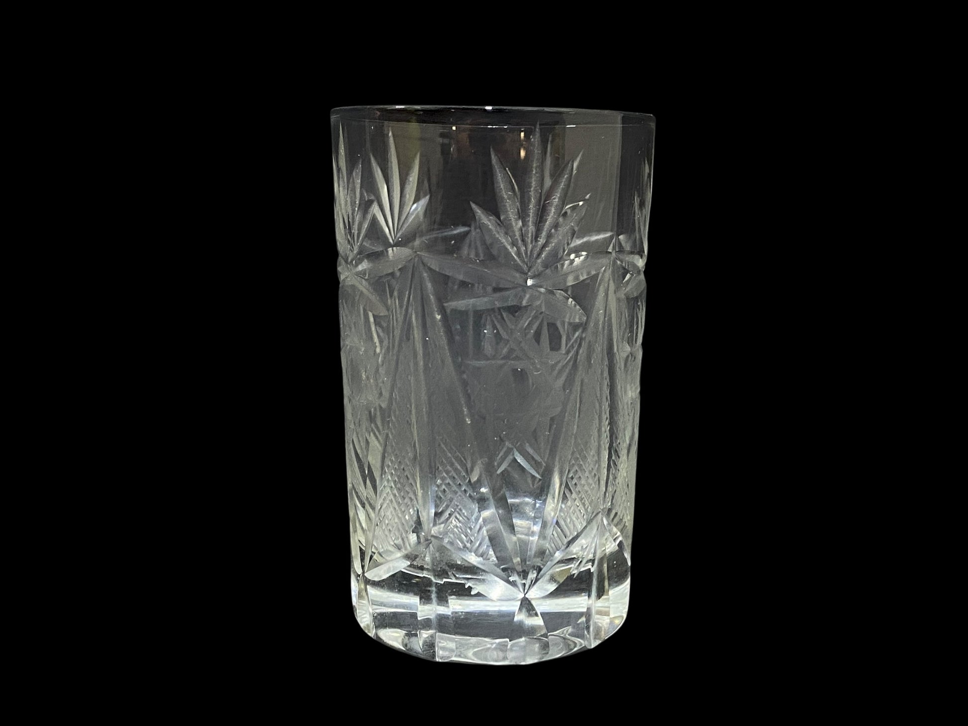 Set of 4 Vintage Bohemian Czech Crystal Pieces – Hand-Cut
