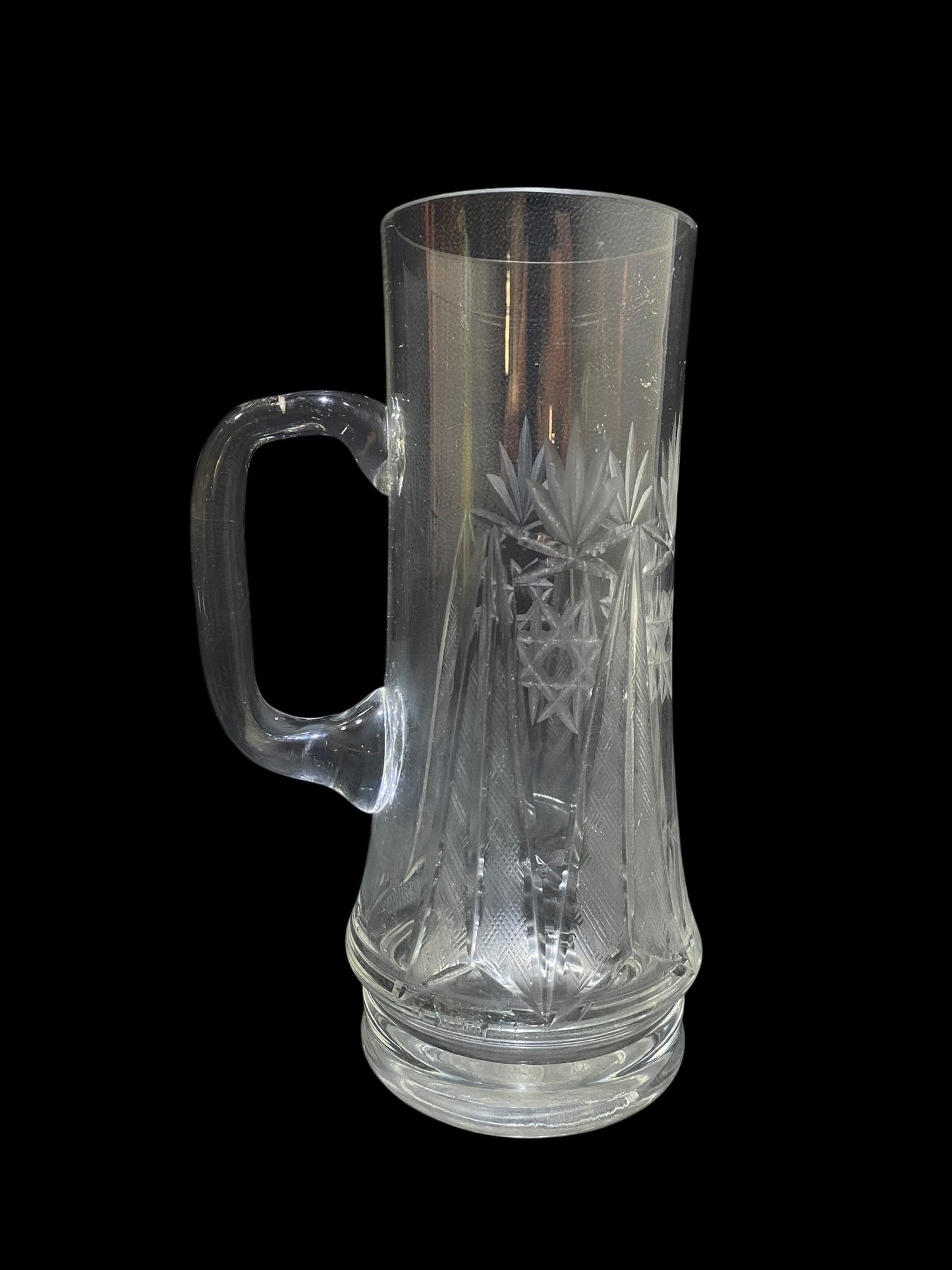 Set of 4 Vintage Bohemian Czech Crystal Pieces – Hand-Cut