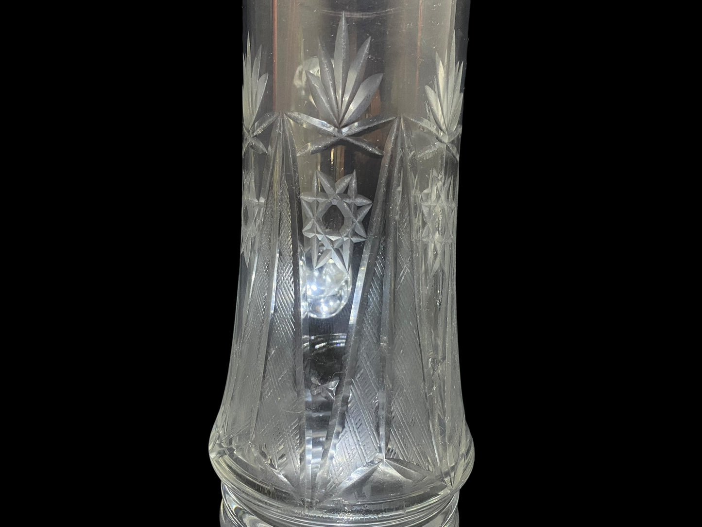 Set of 4 Vintage Bohemian Czech Crystal Pieces – Hand-Cut