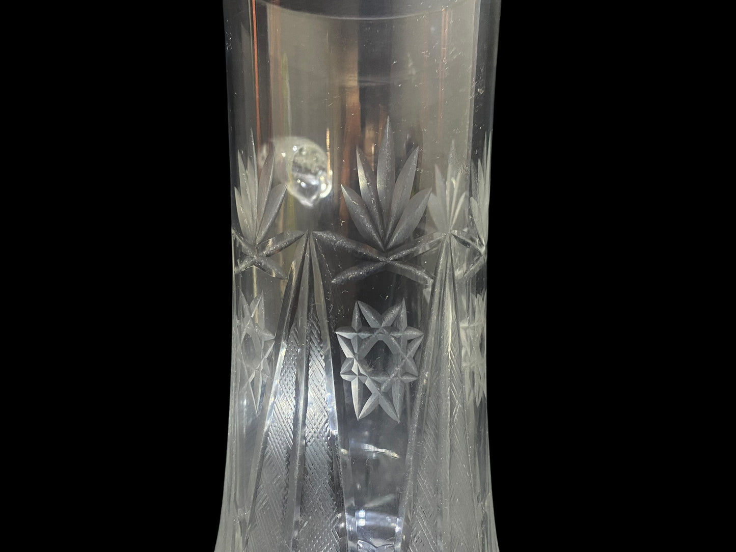 Set of 4 Vintage Bohemian Czech Crystal Pieces – Hand-Cut