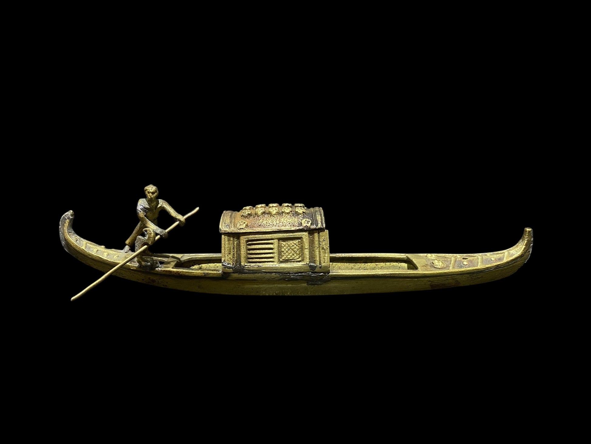 Antique Bronze Venetian Gondola Inkwell – Grand Tour Souvenir