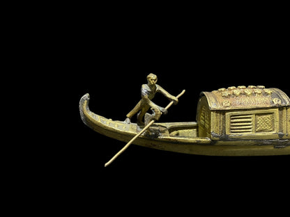 Antique Bronze Venetian Gondola Inkwell – Grand Tour Souvenir