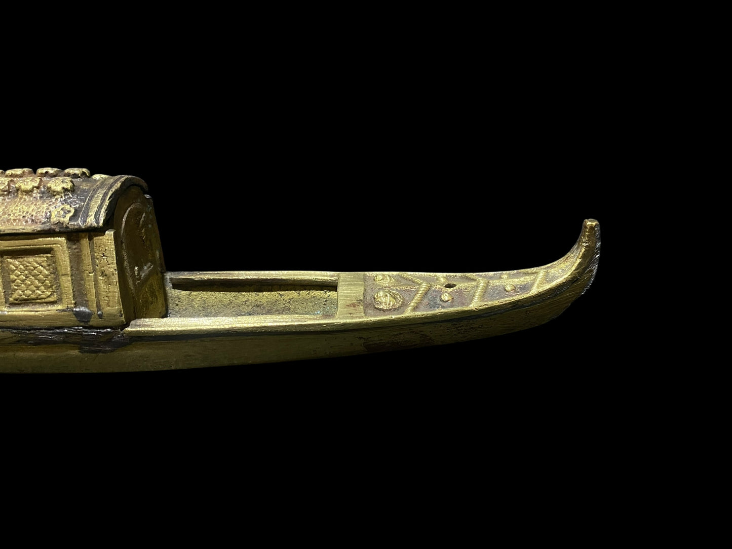 Antique Bronze Venetian Gondola Inkwell – Grand Tour Souvenir