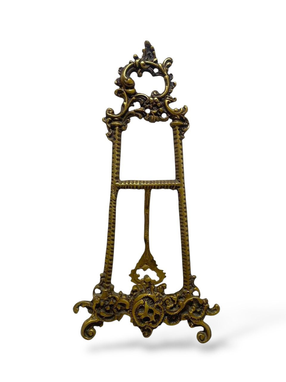 Antique Egyptian Brass Plate Stand – Hand-Engraved