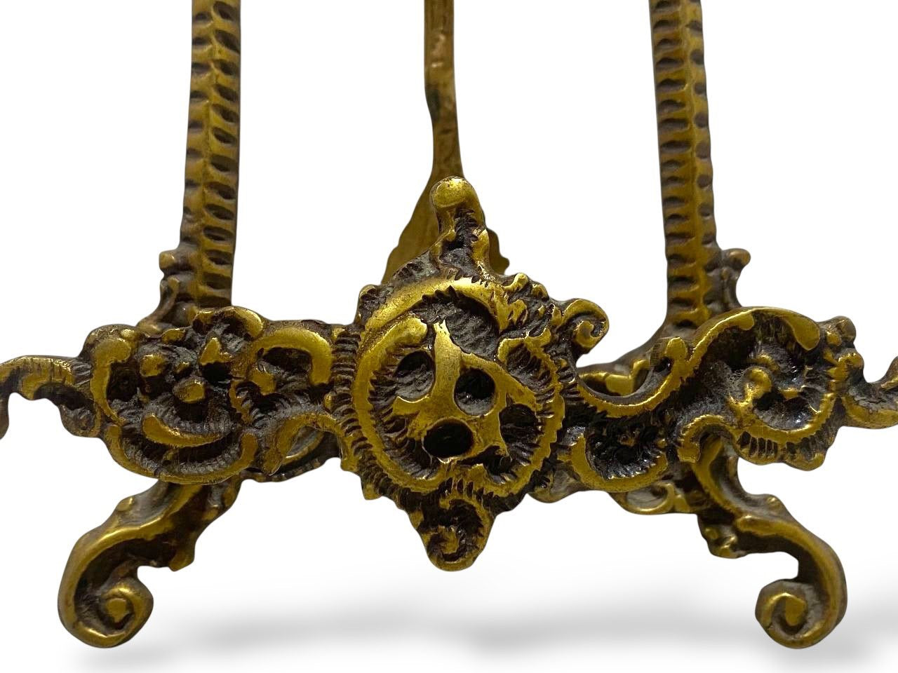 Antique Egyptian Brass Plate Stand – Hand-Engraved