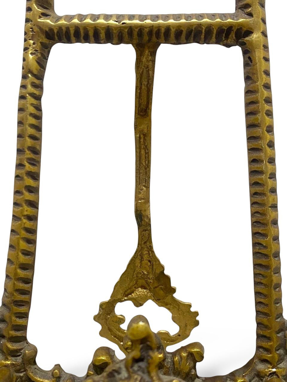Antique Egyptian Brass Plate Stand – Hand-Engraved