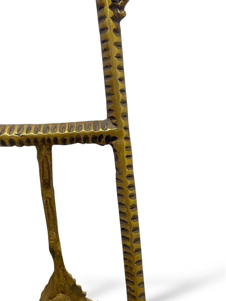 Antique Egyptian Brass Plate Stand – Hand-Engraved