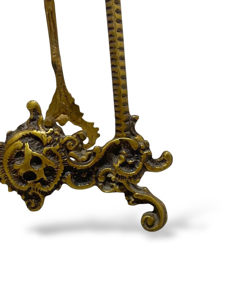 Antique Egyptian Brass Plate Stand – Hand-Engraved