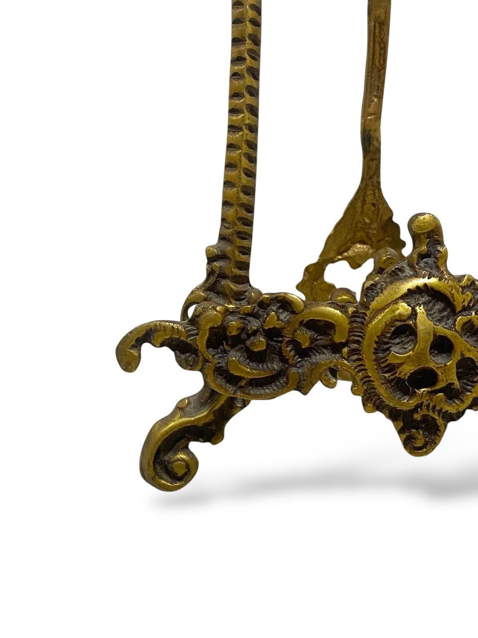Antique Egyptian Brass Plate Stand – Hand-Engraved