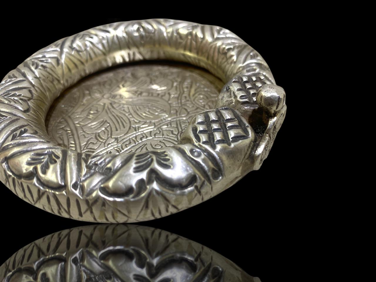 Pure Silver Egyptian Ashtray – Hallmarked (900 Silver)