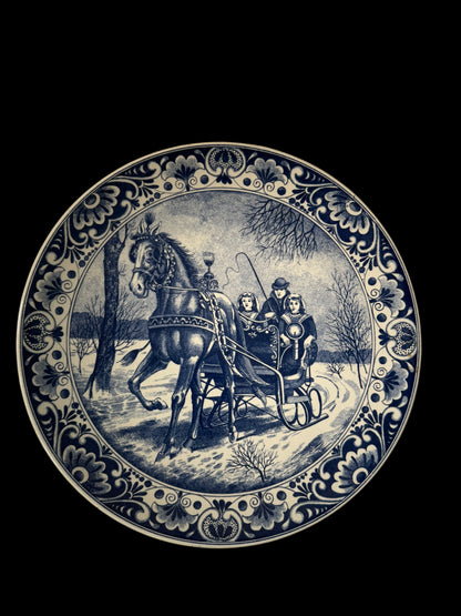 Original Delft Blue blanc Dutch Plate – Hand-Painted & Stamped