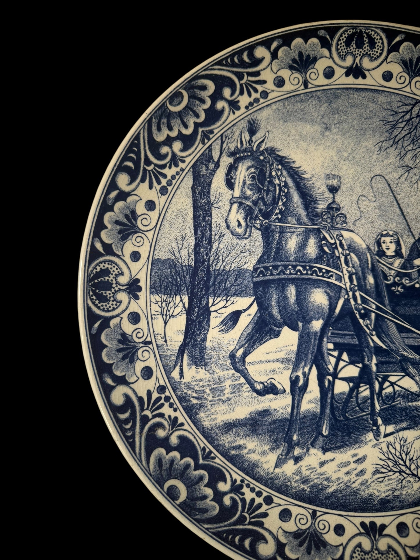 Original Delft Blue blanc Dutch Plate – Hand-Painted & Stamped