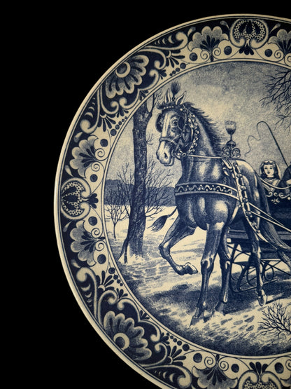 Original Delft Blue blanc Dutch Plate – Hand-Painted & Stamped