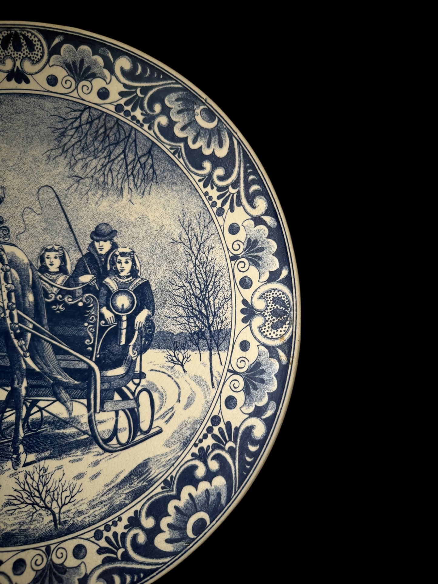 Original Delft Blue blanc Dutch Plate – Hand-Painted & Stamped