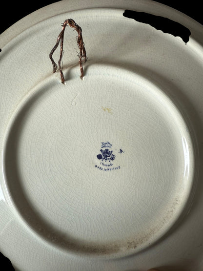 Original Delft Blue blanc Dutch Plate – Hand-Painted & Stamped