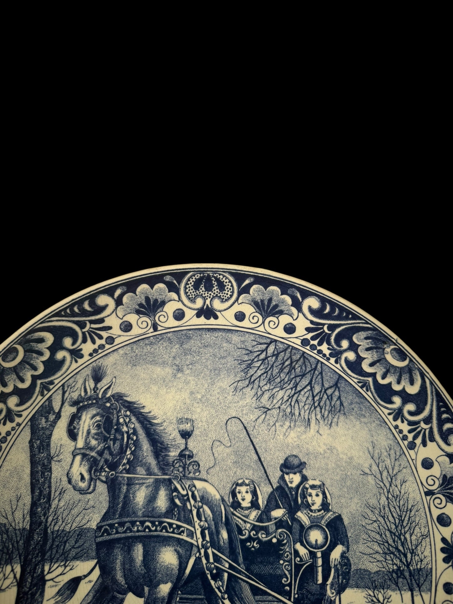 Original Delft Blue blanc Dutch Plate – Hand-Painted & Stamped