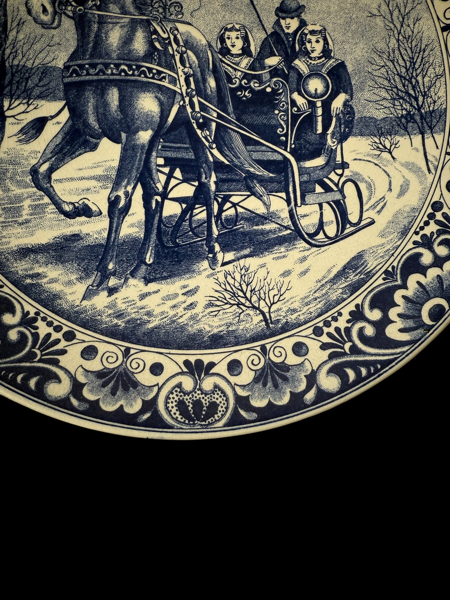 Original Delft Blue blanc Dutch Plate – Hand-Painted & Stamped