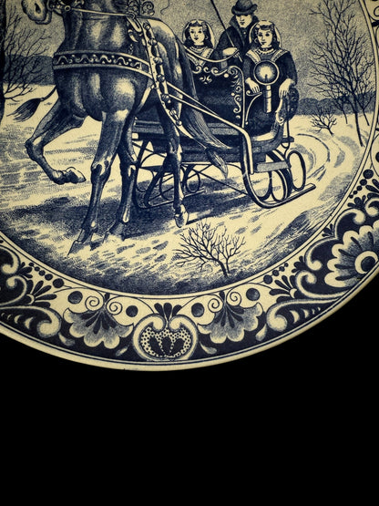 Original Delft Blue blanc Dutch Plate – Hand-Painted & Stamped