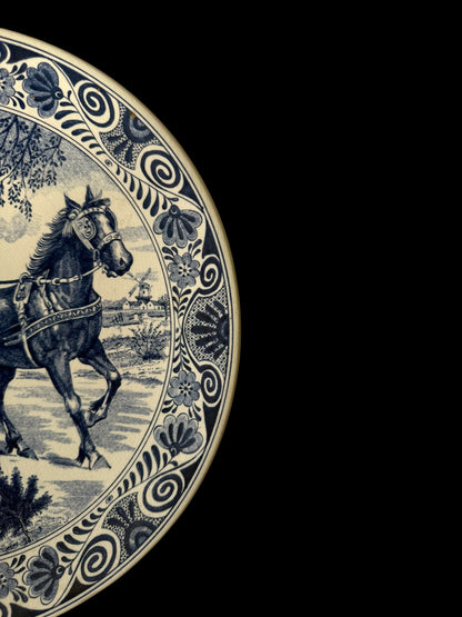 Original Delft Blue blanc Dutch Plate – Hand-Painted & Stamped