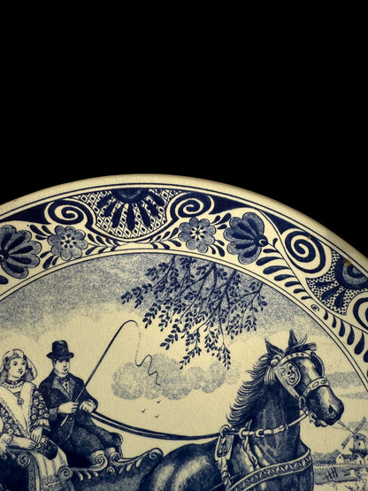 Original Delft Blue blanc Dutch Plate – Hand-Painted & Stamped