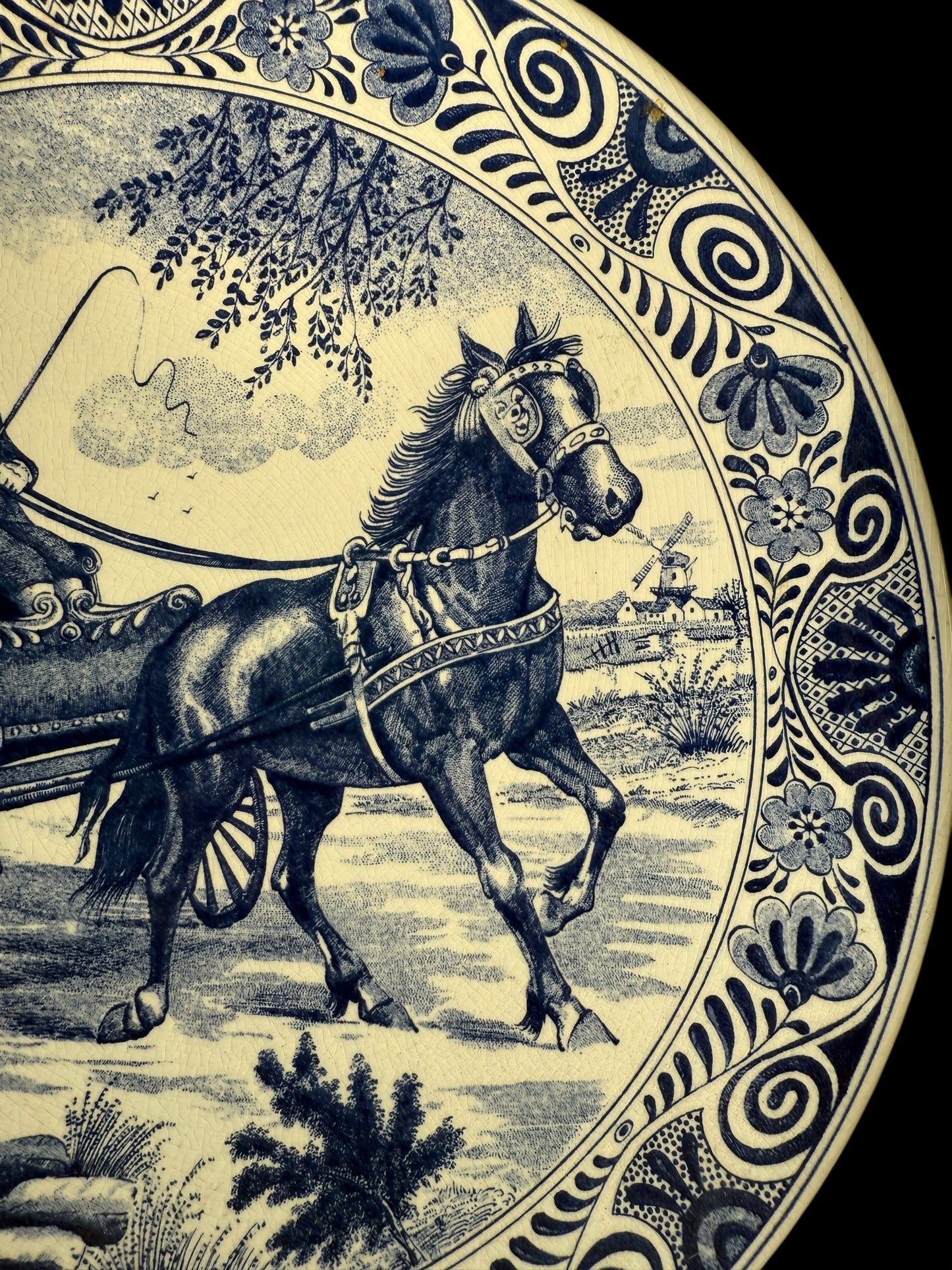 Original Delft Blue blanc Dutch Plate – Hand-Painted & Stamped