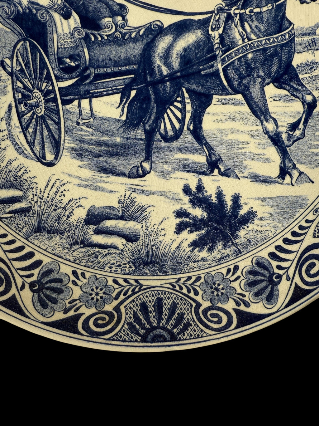 Original Delft Blue blanc Dutch Plate – Hand-Painted & Stamped