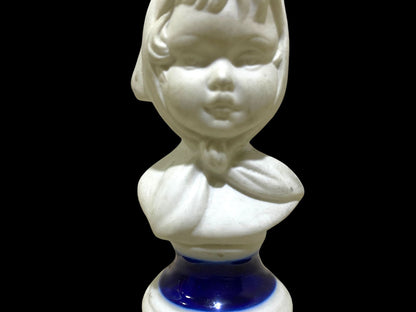 Rare Pair of Antique Capodimonte Bisque Figurines – Stamped, Hand-Crafted on Blue Porcelain Bases