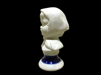 Rare Pair of Antique Capodimonte Bisque Figurines – Stamped, Hand-Crafted on Blue Porcelain Bases