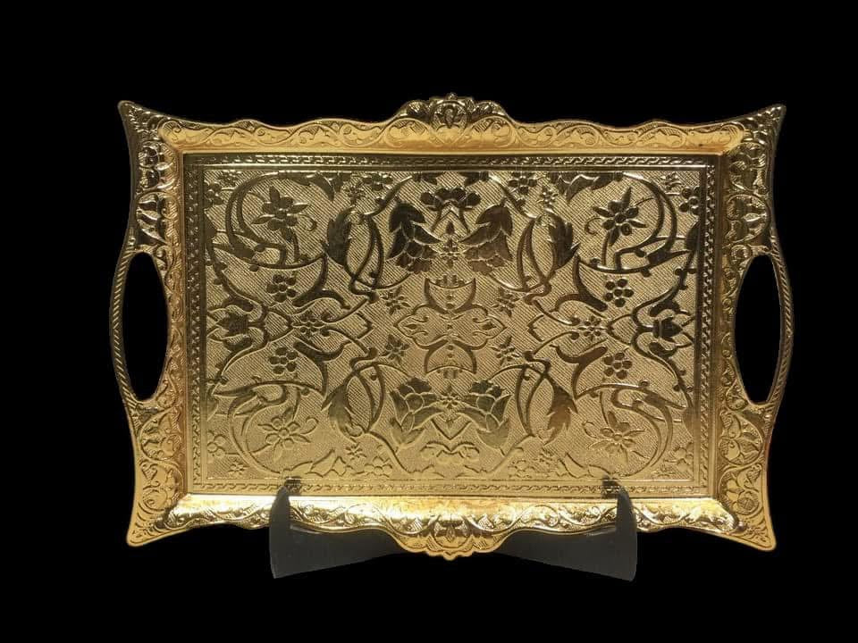 Turkish Serving Set – AGR Brand, Hand-Engraved Semi-Bronze