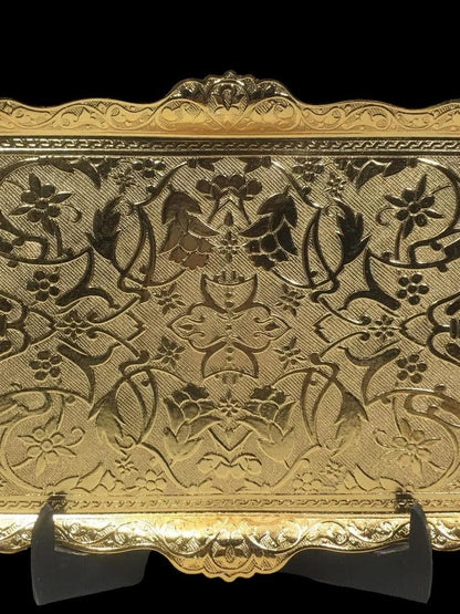 Turkish Serving Set – AGR Brand, Hand-Engraved Semi-Bronze