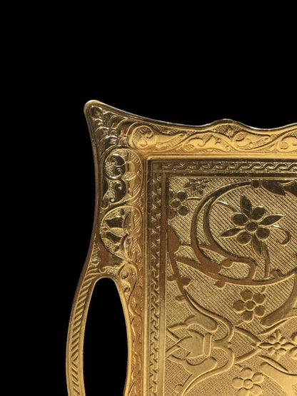 Turkish Serving Set – AGR Brand, Hand-Engraved Semi-Bronze