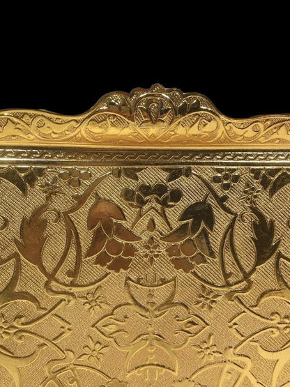 Turkish Serving Set – AGR Brand, Hand-Engraved Semi-Bronze