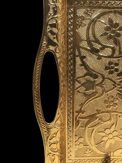 Turkish Serving Set – AGR Brand, Hand-Engraved Semi-Bronze