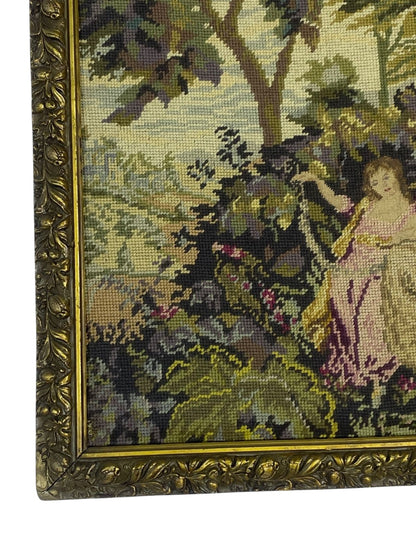 Original Antique French Aubusson Tapestry tableaux– 20th Century