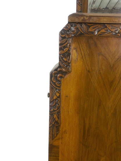 Rare Antique English Mahogany Buffet with Mirror – Two Separate Pieces