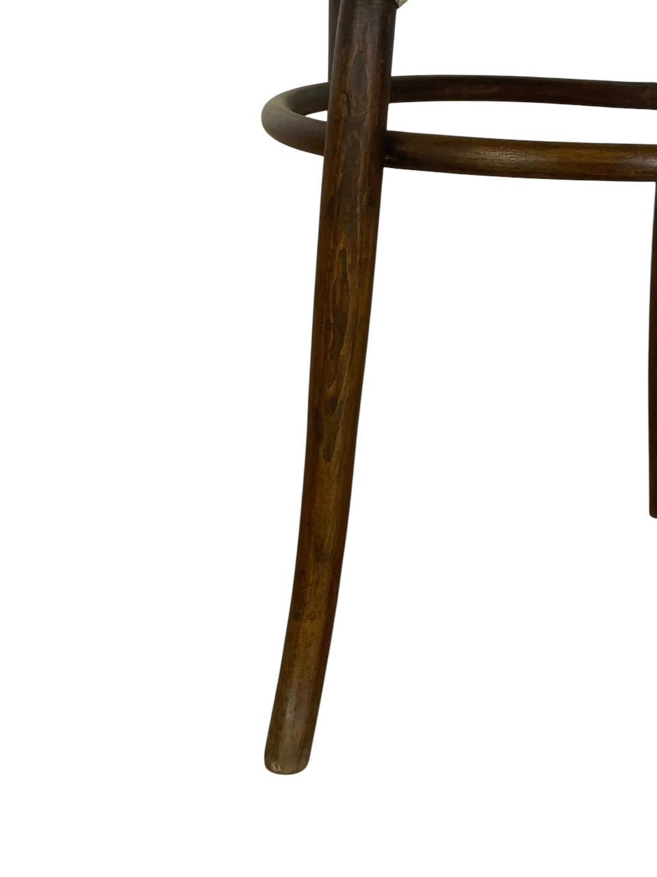 Set of 5 Original English Thonet Chairs – Solid Mahogany, Steam-Bent, Newly Upholstered