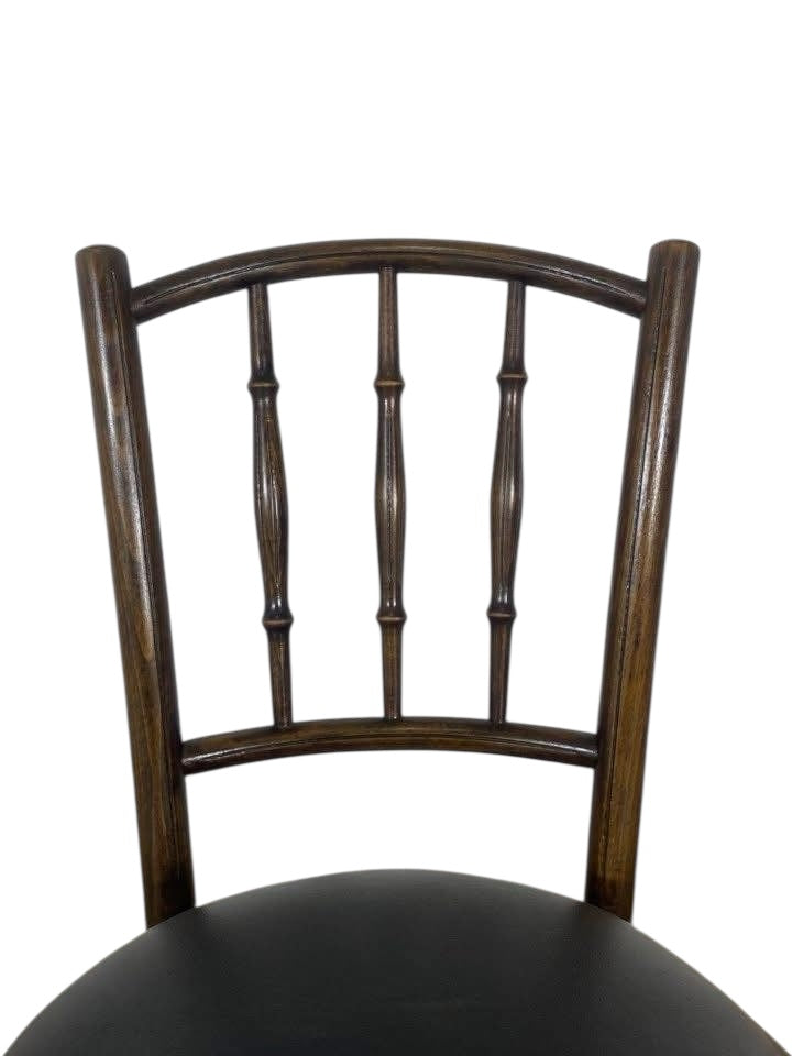 Set of 2 Original English Thonet Chairs – Solid Mahogany