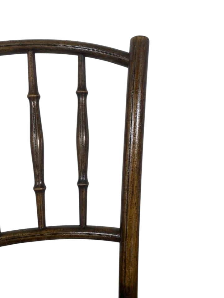 Set of 2 Original English Thonet Chairs – Solid Mahogany