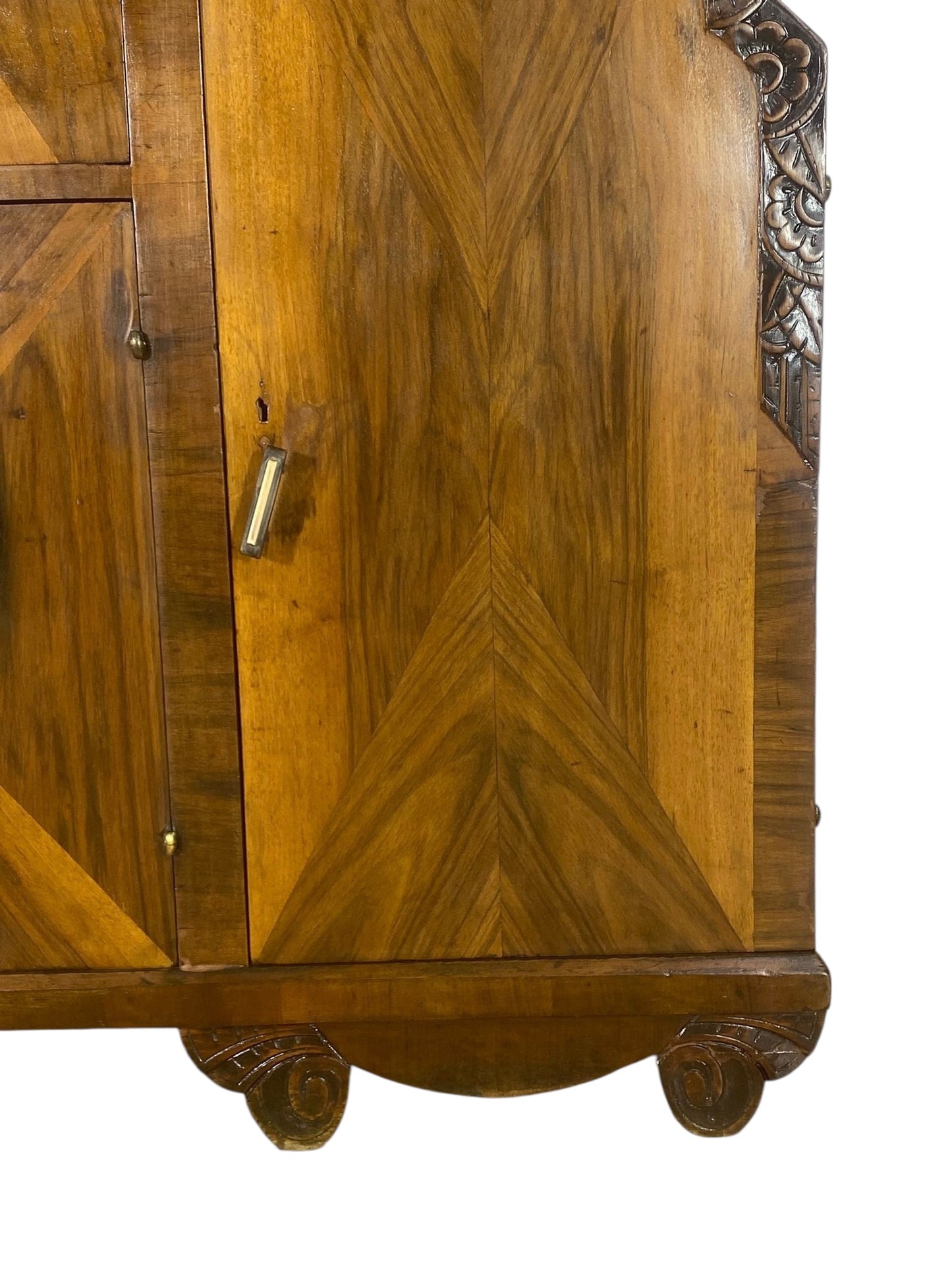 Rare Antique English Mahogany Buffet with Mirror – Two Separate Pieces