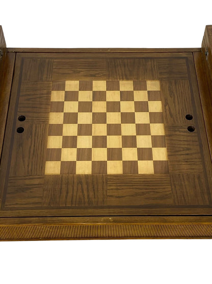 Extremely Rare French Antique Game/Coffee Table – Handcrafted Solid Oak