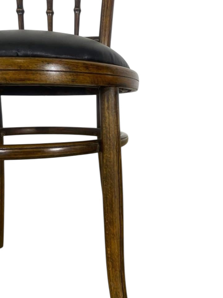 Set of 2 Original English Thonet Chairs – Solid Mahogany