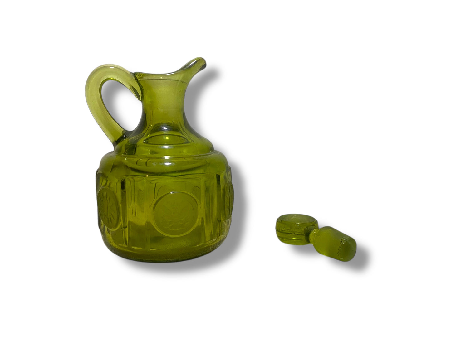 Original Antique Fostoria American Cruet with Stopper — Coin Pattern (Est. 1887)